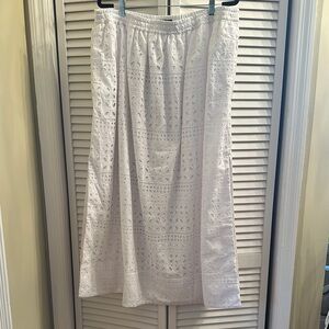 J. Crew White Eyelet Skirt